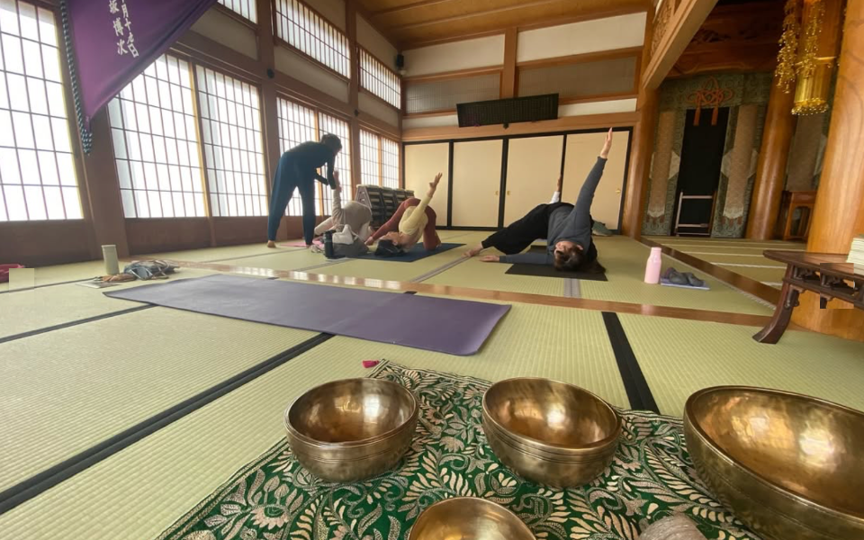 yoga in temple 