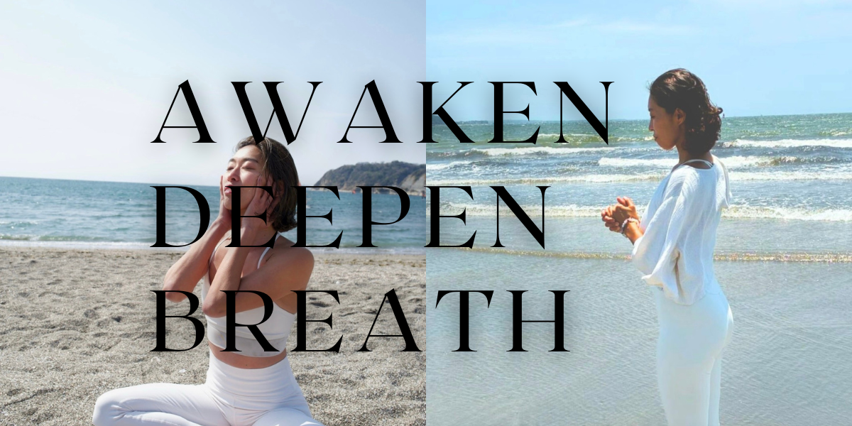 Yoga teacher Mario leading an Awaken Deepen Breath class at New York Style YOGA in Shibuya, Tokyo