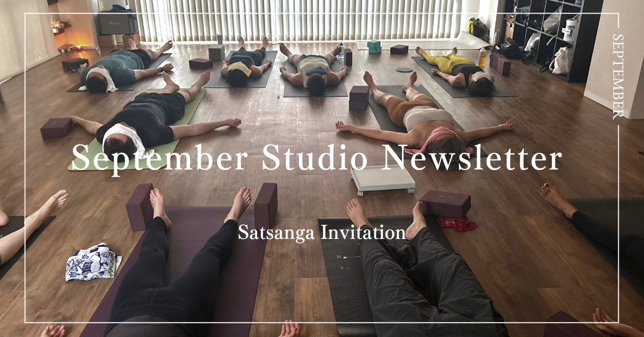 Yoga community gathering for Satsanga, conversation, and spiritual practice at New York Style YOGA in Shibuya, Tokyo