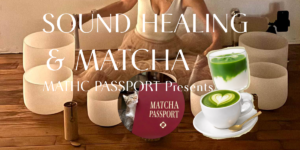 Matcha and yoga event at New York Style YOGA in Shibuya, Tokyo, in collaboration with Matcha Passport from Shimokitazawa